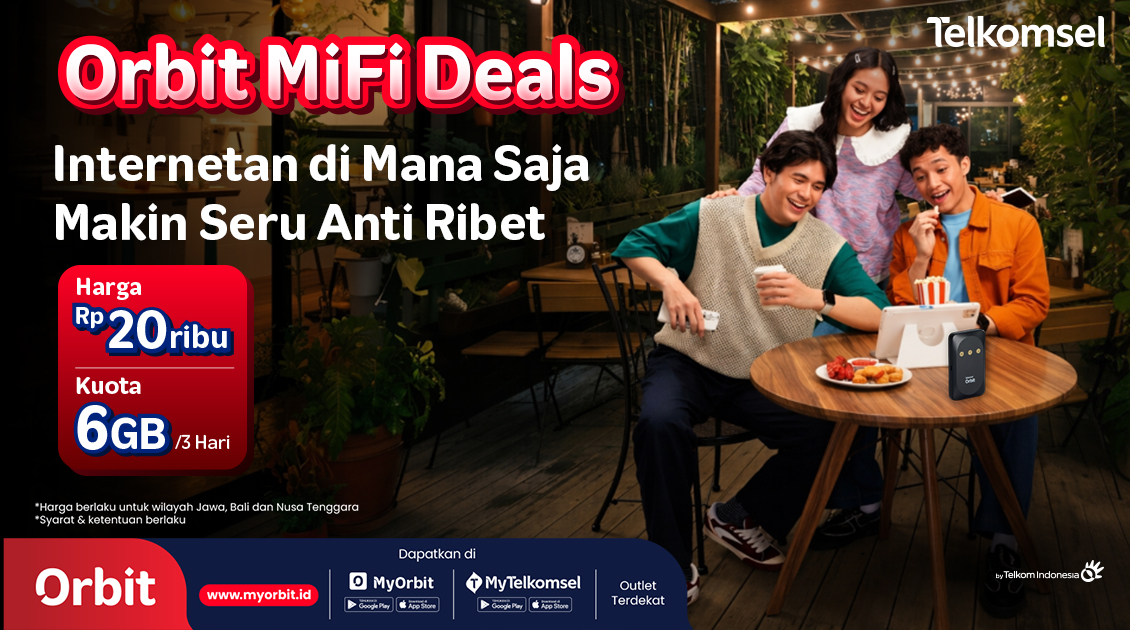 Orbit MiFi Deals, Internetan di Mana Saja Makin Praktis