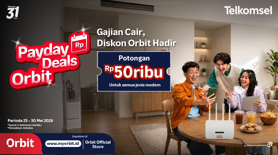 Promo Special PayDay Deals Orbit! Diskon Rp50.000