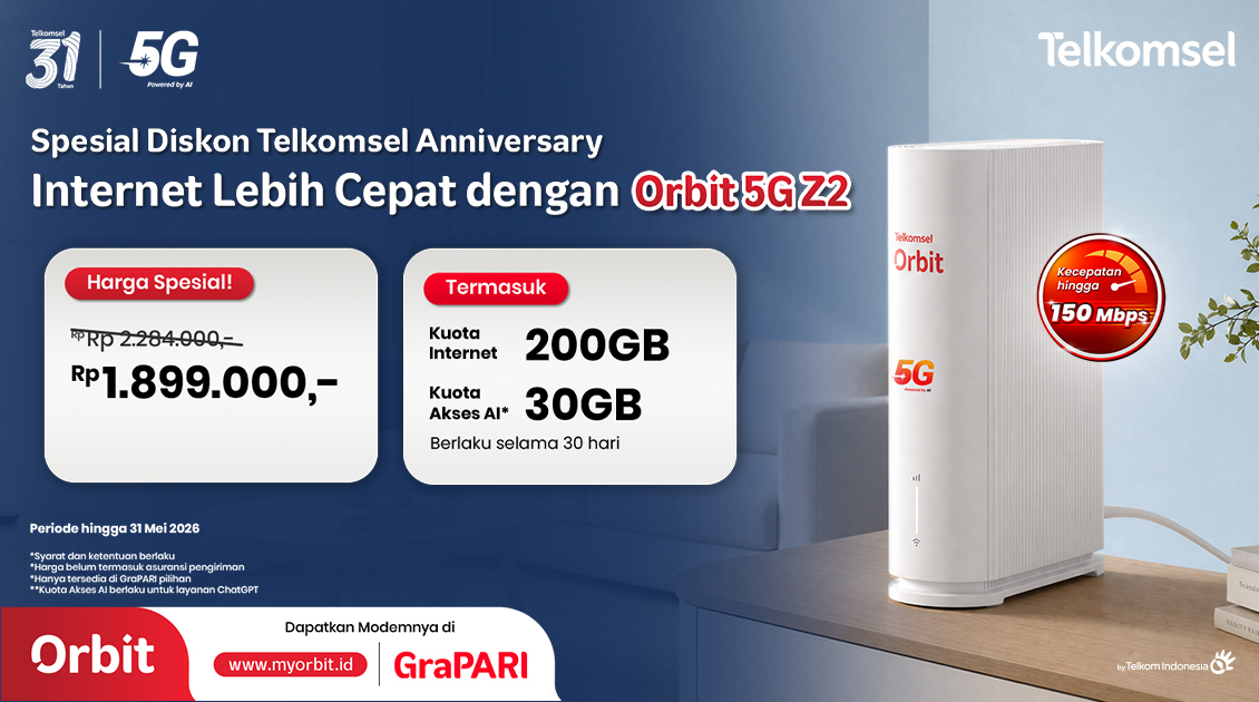 Diskon Modem 5G Z2 Tambahan Bonus Kuota!