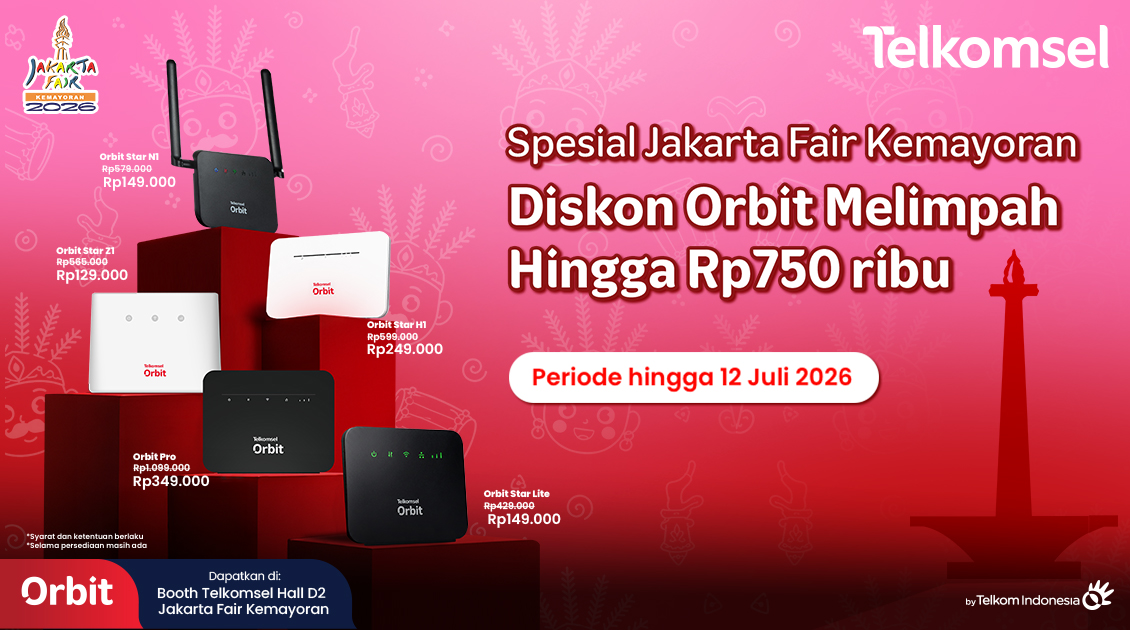  Hanya di Jakarta Fair: Diskon ORBIT Hingga Rp750 Ribu!